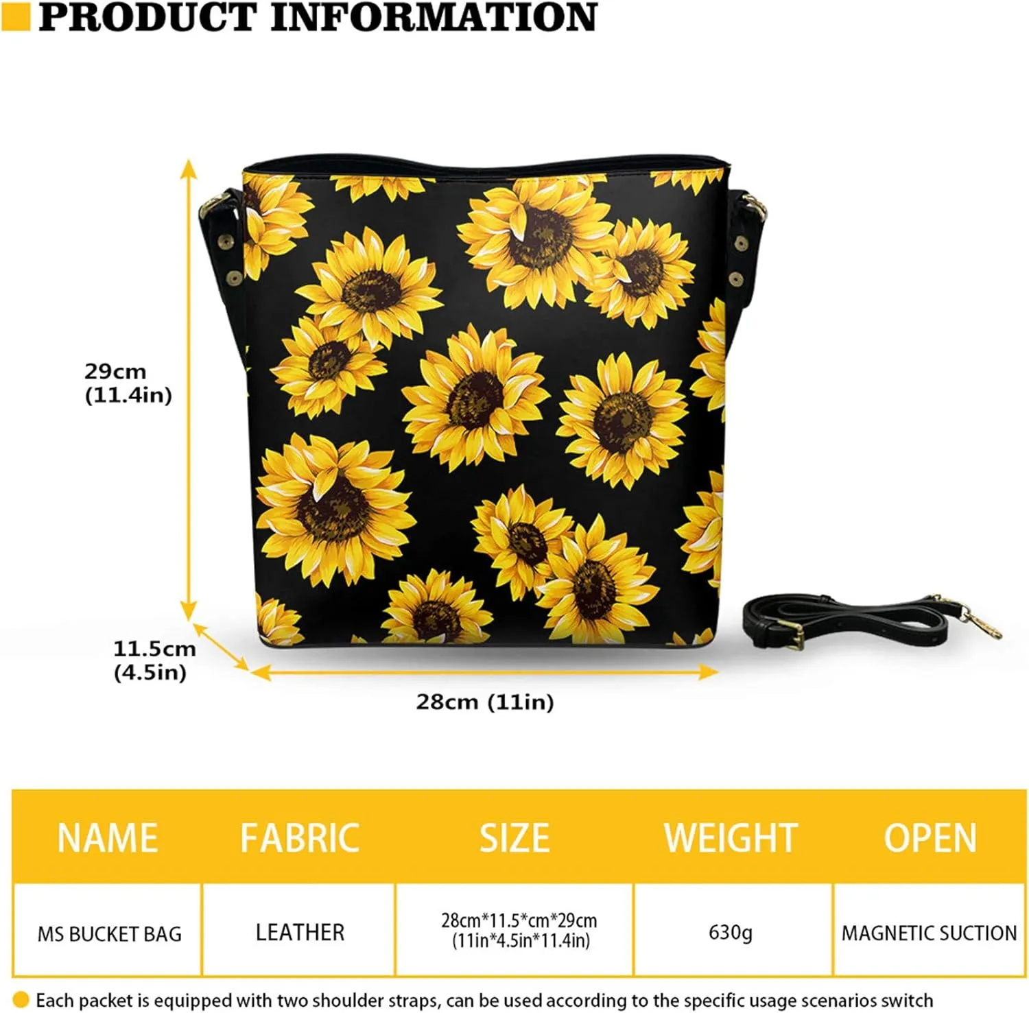 HUGS IDEA Boho Bags for Women Leather Handbag Shoulder Bucket Crossbody Purse