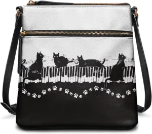 HUGS IDEA Crossbody Purse for Women Leather Satchel Bags Crossbody Shoulder Bag Tote Handbag