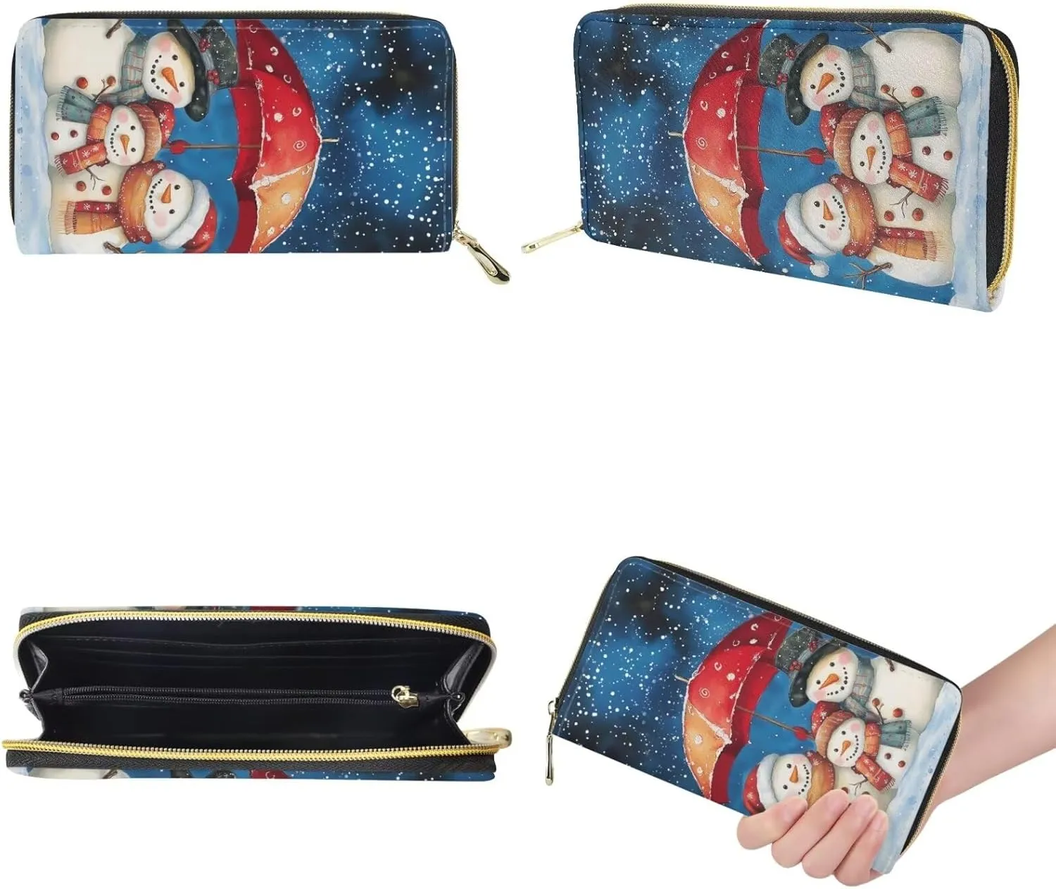 HUGS IDEA Leather Purses and Handbag for Women Bucket Bag with Wrist Wallet 2 Packs