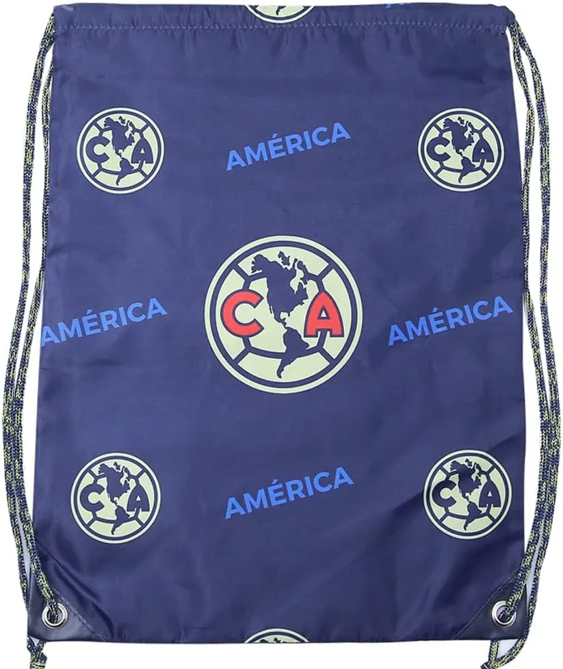 Icon Sports Official Licensed World Soccer Clubs Soccer Drawstring Cinch Bag Pack, Club America Bundle