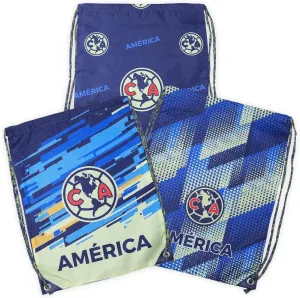 Icon Sports Official Licensed World Soccer Clubs Soccer Drawstring Cinch Bag Pack, Club America Bundle