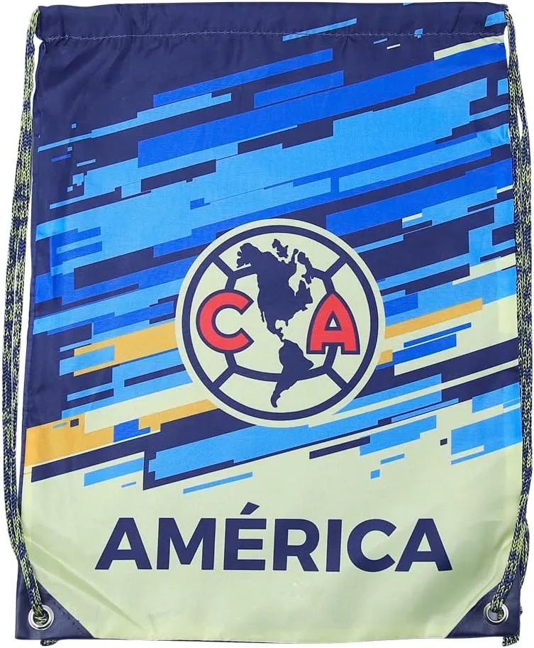 Icon Sports Official Licensed World Soccer Clubs Soccer Drawstring Cinch Bag Pack, Club America Bundle