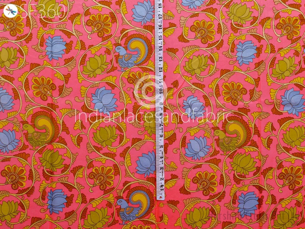 Indian Soft Pure Habotai Silk Fabric by the yard Silk Printed Wedding Dresses Bridesmaid Party Costumes Crafting Sewing Saree Dupatta Scarf