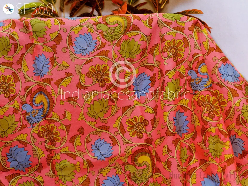 Indian Soft Pure Habotai Silk Fabric by the yard Silk Printed Wedding Dresses Bridesmaid Party Costumes Crafting Sewing Saree Dupatta Scarf