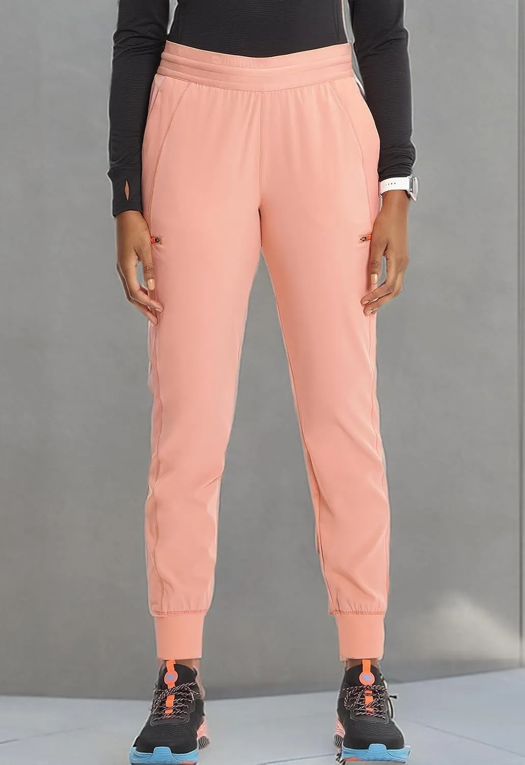 Infinity Cherokee Women's Scrub Pull-on Scrub Jogger Pants, Mid Rise Bottoms with 4 Pocket with Interior Drawstring IN122A