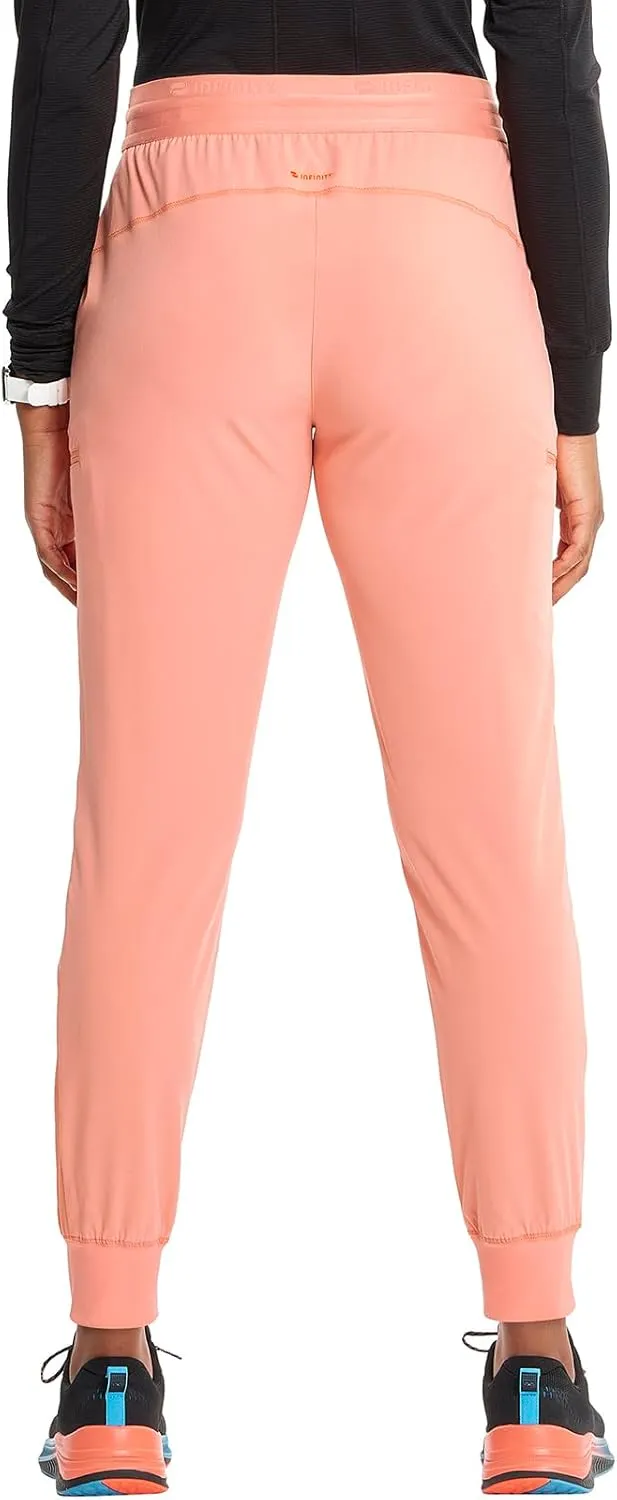 Infinity Cherokee Women's Scrub Pull-on Scrub Jogger Pants, Mid Rise Bottoms with 4 Pocket with Interior Drawstring IN122A