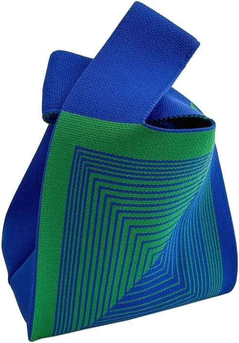 Internet celebrity handbag, knitted wool bucket bag, casual Tote bag, bento small square bag
