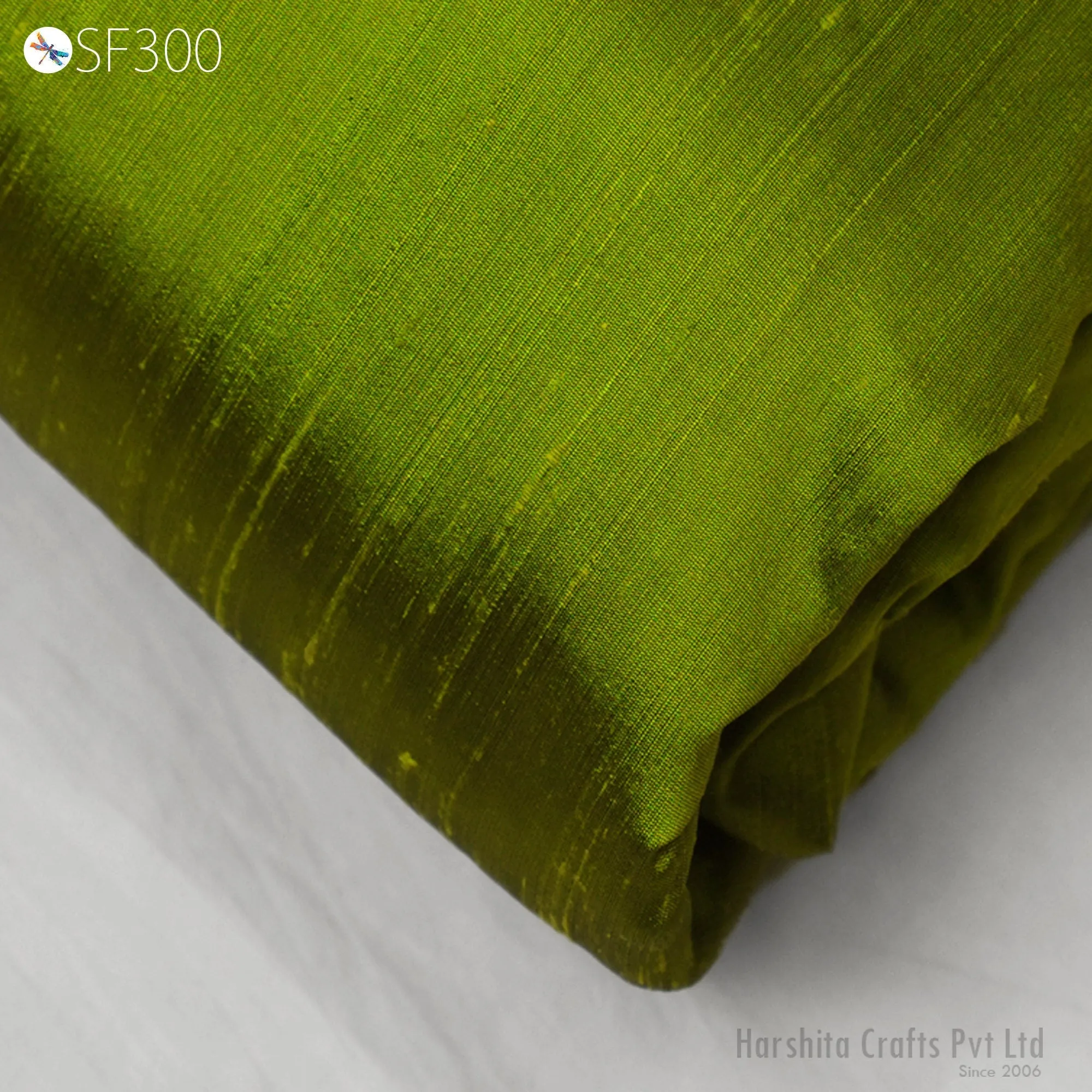 Iridescent Green Black Pure Dupioni Fabric Yardage Wedding Bridesmaid Dresses Indian Raw Silk Dupion DIY Crafting Sewing Upholstery Drapery