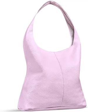 Italian Genuine Calf Leather Hobo Bag for Women with Zipper | Large Soft Slouchy Unlined Shoulder Handbag Tote Bucket Purse