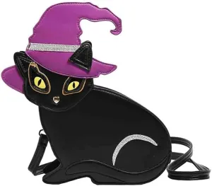 Japanese Cartoon Persian Shoulder Bag, PU Leather Anime Magic Cat Crossbody Bag With Hat, Cute Animal Kitty Purse Satchel