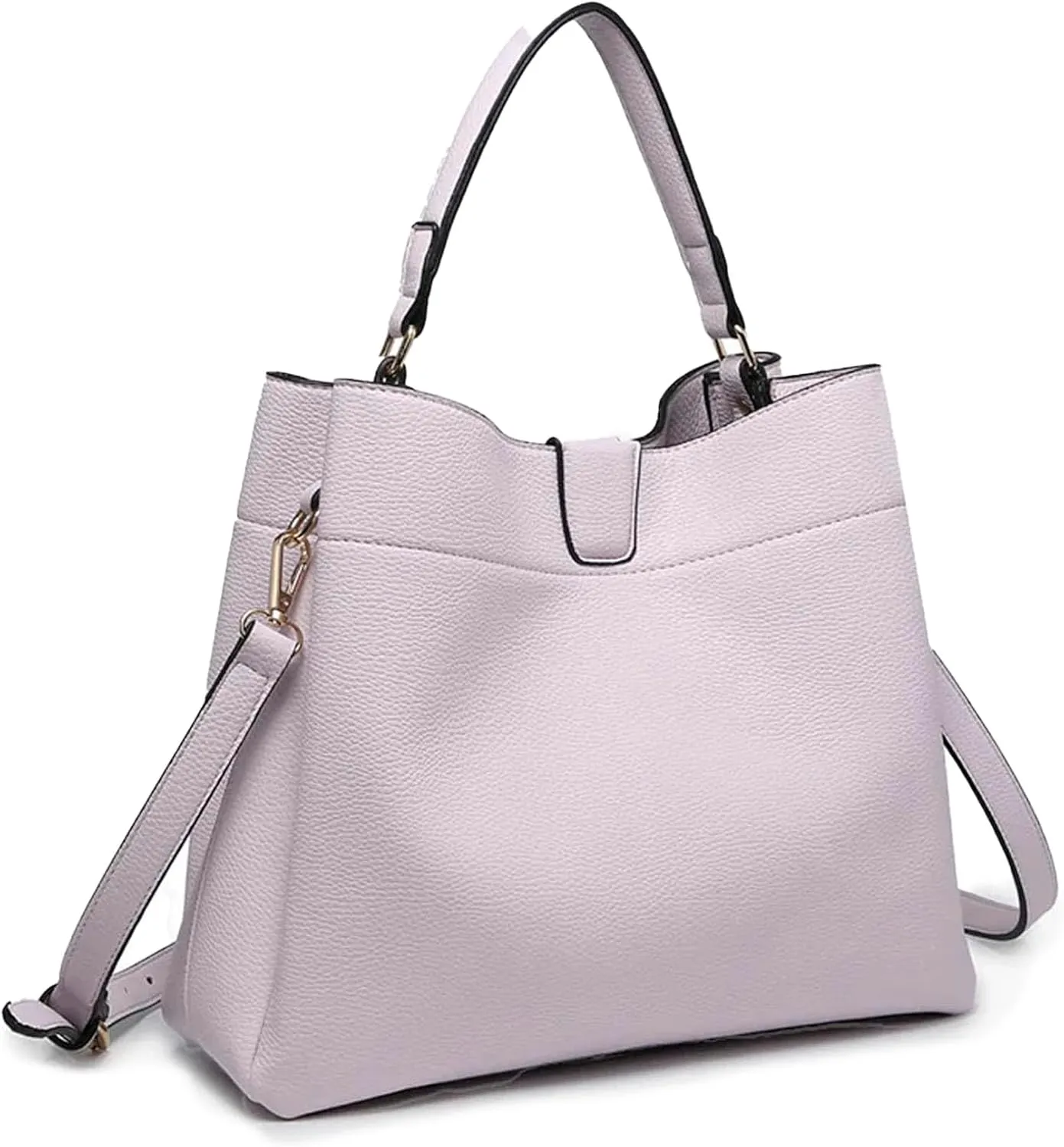 JEN & CO. Tati Women's Crossbody Purse Satchel Handbag With Adjustable Removable Shoulder Strap Vegan Leather