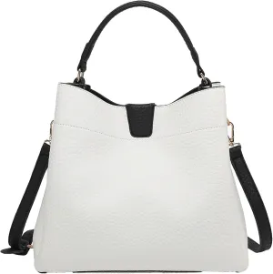 JEN & CO. Tati Women's Crossbody Purse Satchel Handbag With Adjustable Removable Shoulder Strap Vegan Leather