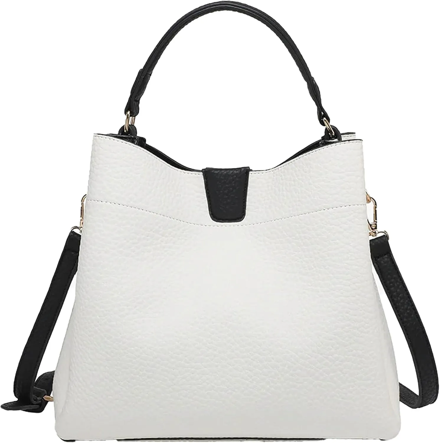 JEN & CO. Tati Women's Crossbody Purse Satchel Handbag With Adjustable Removable Shoulder Strap Vegan Leather