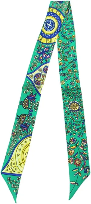 JERLA 100% Mulberry silk Scarf bag scarf Head Hair Ribbon Handbag Handle wrap Tie Bundle Scarf Neckerchief Scarf for women