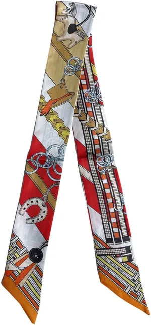 JERLA 100% Mulberry Silk Scarf for Women Men - Head Hair Ribbon, Handbag Handle Wrap, Tie Bundle, Neckerchief
