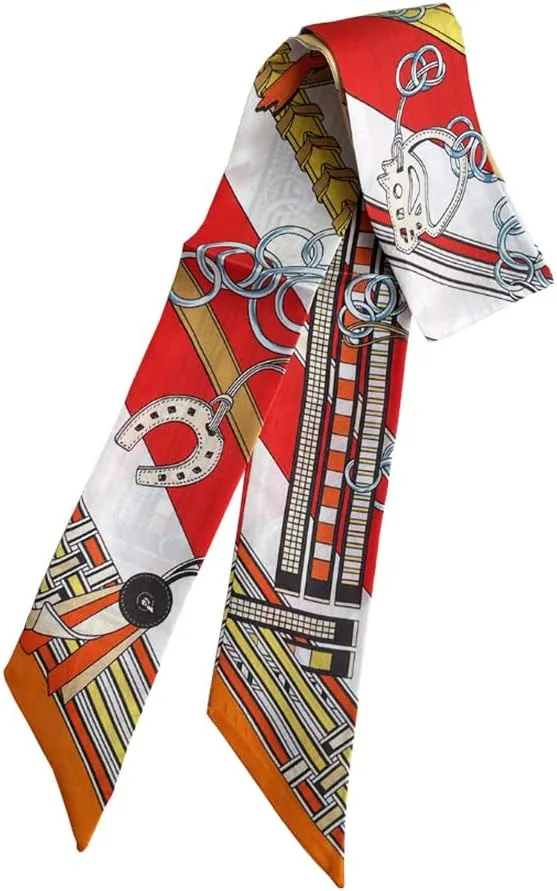 JERLA 100% Mulberry Silk Scarf for Women Men - Head Hair Ribbon, Handbag Handle Wrap, Tie Bundle, Neckerchief