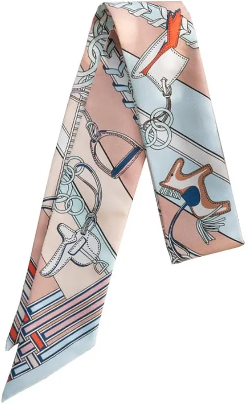JERLA 100% Mulberry Silk Scarf for Women Men - Head Hair Ribbon, Handbag Handle Wrap, Tie Bundle, Neckerchief