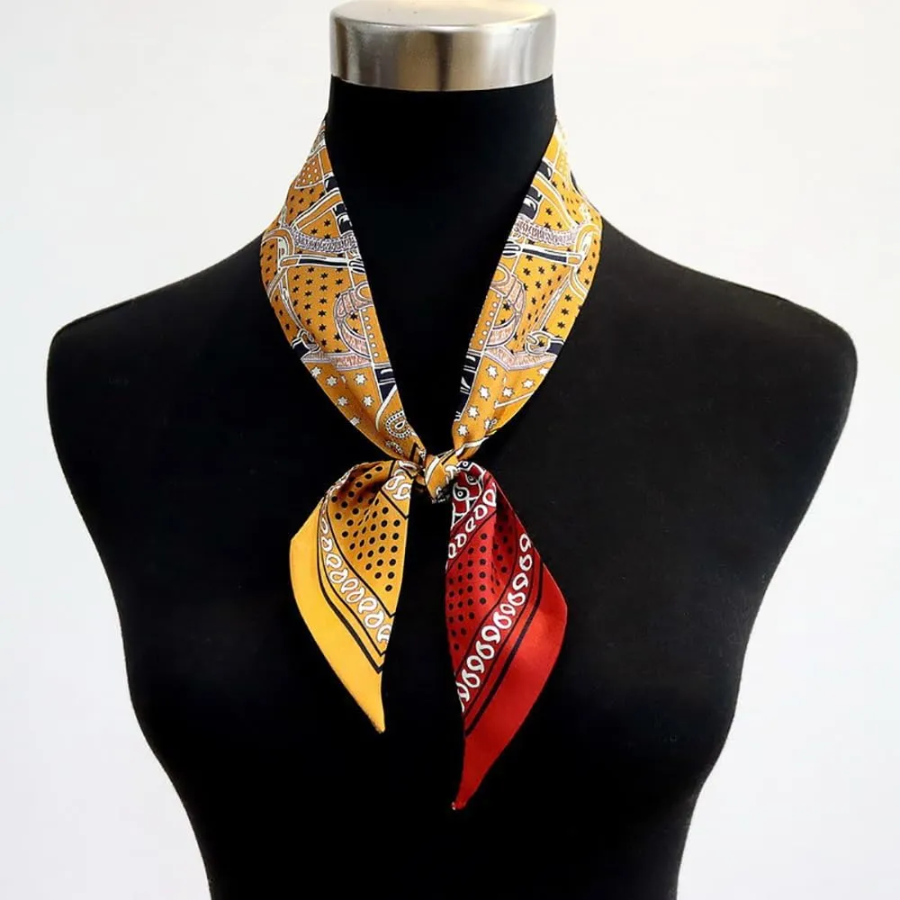 JERLA 100% Mulberry silk Scarf handbag wrap Tie Bundle Hair Ribbon Neckerchief Scarf for women men