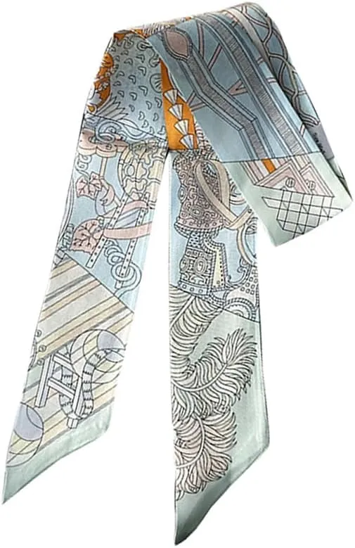 JERLA 100% Mulberry silk Scarf Head Hair Ribbon Handbag Handle wrap Tie Bundle Scarf Neckerchief Scarf for women