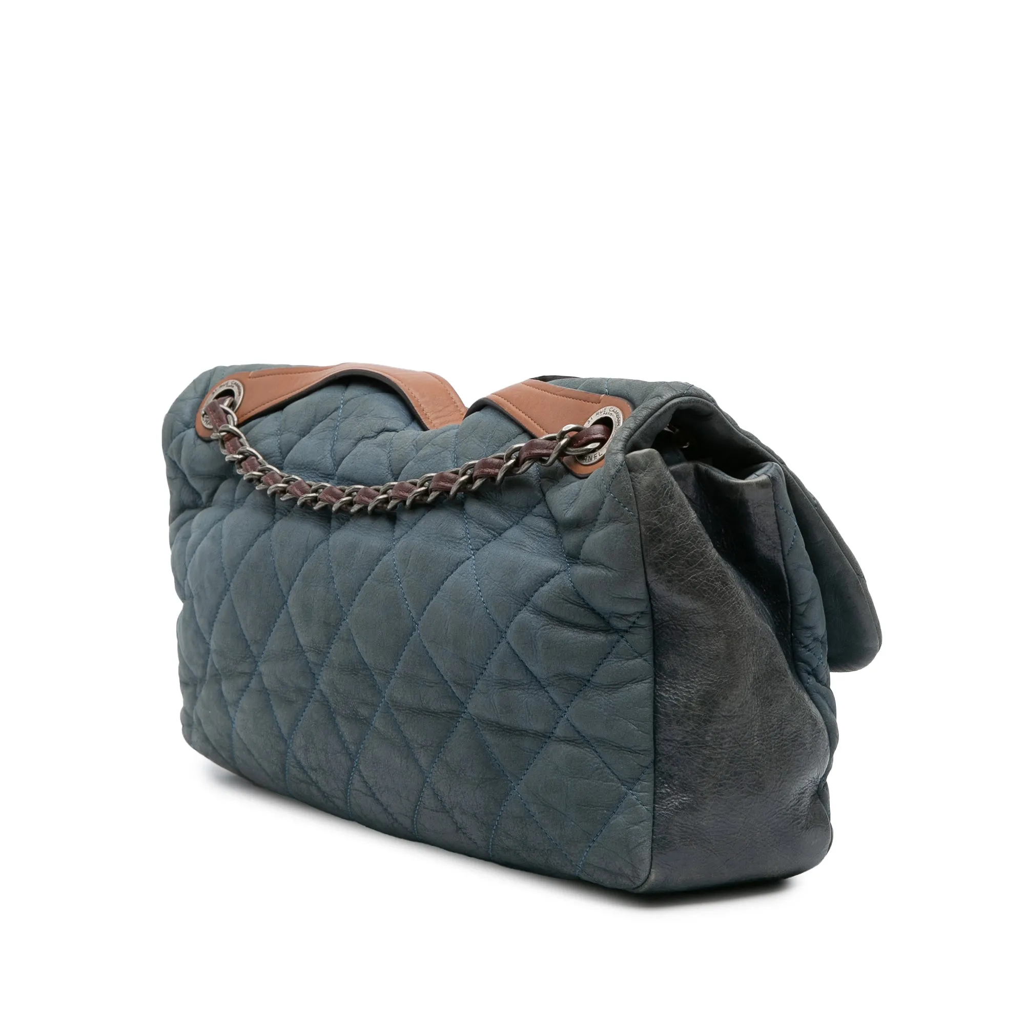 Jumbo Iridescent Calfskin In The Mix Flap