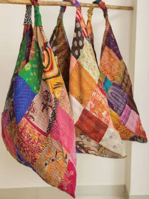 Kantha Silk Triangle Bags
