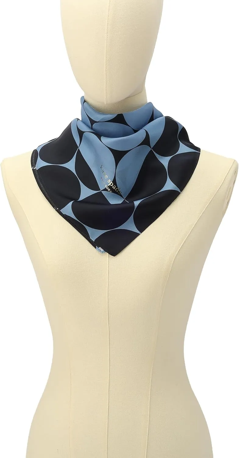 kate spade new york womens Seasonless Dot Silk Bandana Scarf, Stylish & Lightweight Fashion Accessory
