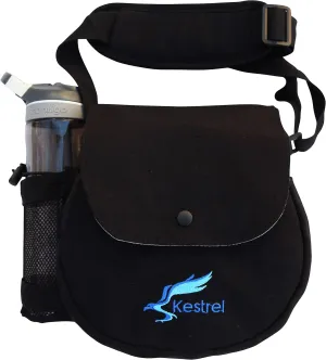 Kestrel Black Disc Golf Bag - Fits 6-10 Golf Discs   Bottle - For Beginner & Advanced Golfers - Extremely Durable Canvas - Frisbee Golf Bag - Small Sling/Shoulder Disc Golf Bag For Men & Women