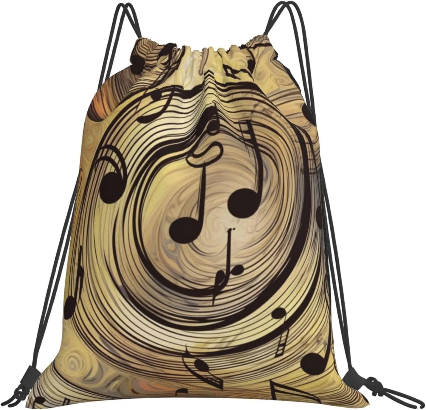 KHiry Drawstring Backpack Waterproof String Bag Muisc Note Drawstring Sackpack Gym Bag for Man Woman