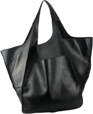 KlaOYer Oversized Leather Tote Bag Huge Capacity Work Hobo Pu Leather Bucket Purse And Handbag Large Soft Travel Shopping Bag