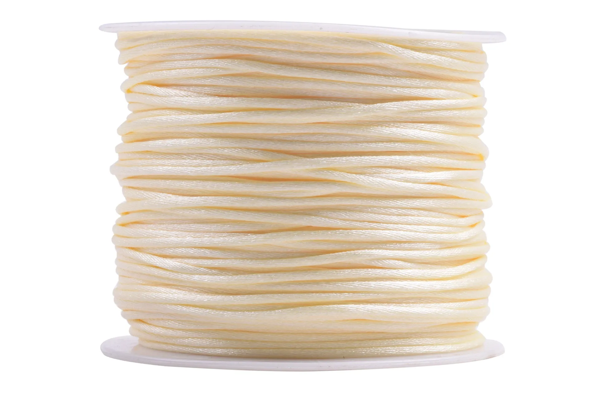 KONMAY 5 Rolls 1.5mm Nylon Rattail Satin Silk Beading Cord Macrame Thread for Jewelry Making, Chinese Knotting, Beading,