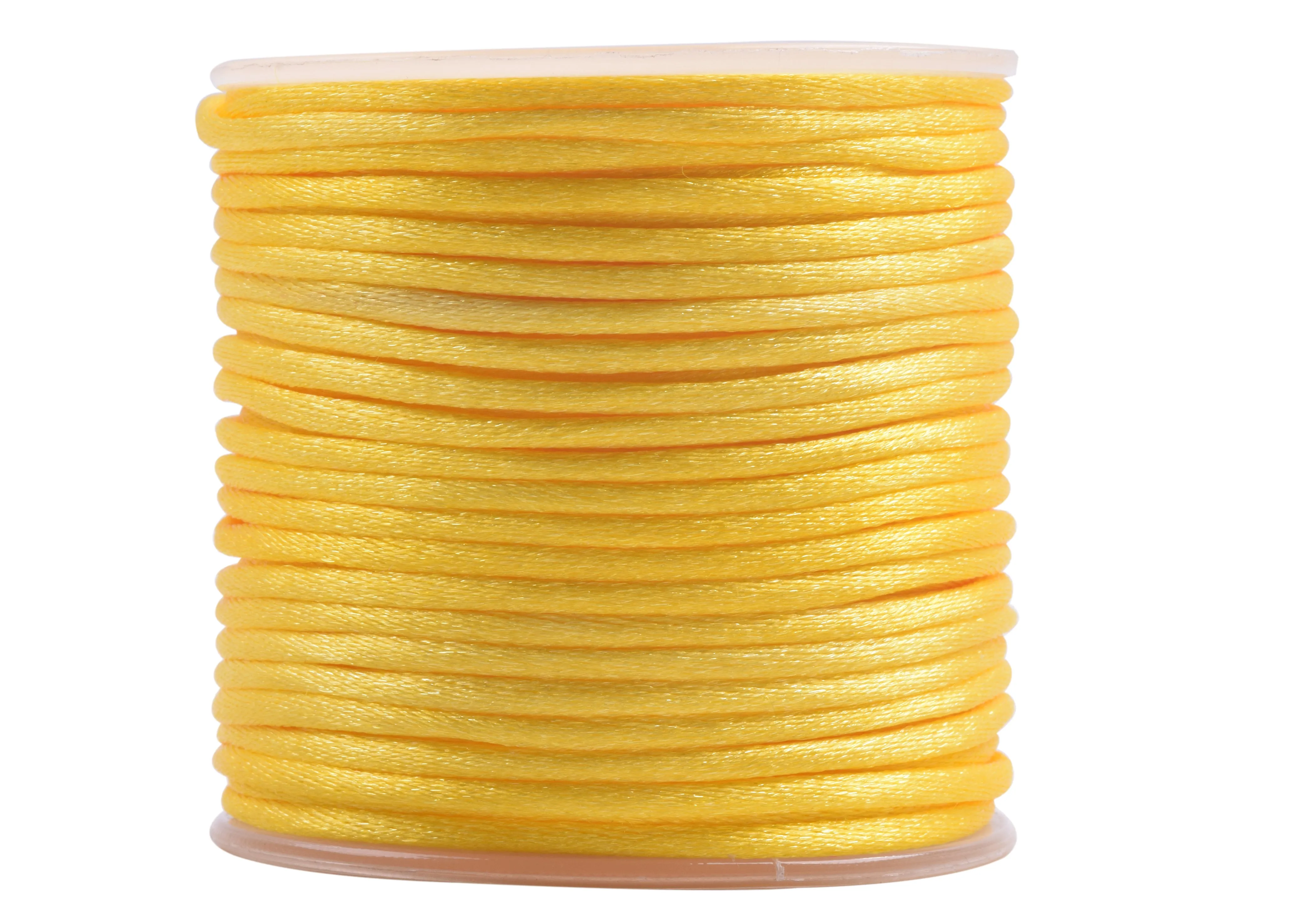 KONMAY 5 Rolls 1.5mm Nylon Rattail Satin Silk Beading Cord Macrame Thread for Jewelry Making, Chinese Knotting, Beading,
