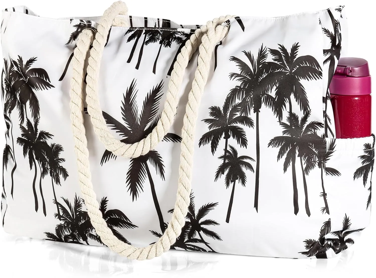KUAK Beach Bag, Large Beach Bags for Women Waterproof Sandproof Beach Tote Bag with Zipper and Pockets for Pool Family
