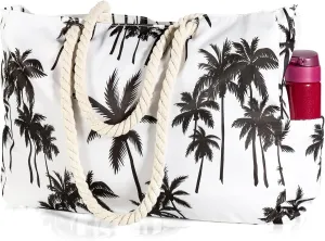 KUAK Beach Bag, Large Beach Bags for Women Waterproof Sandproof Beach Tote Bag with Zipper and Pockets for Pool Family