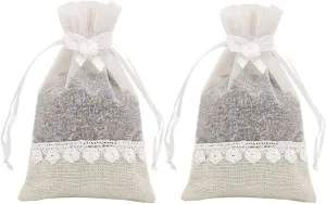 KUPOO 20PS Rose Drawstring Burlap Bags, 4x6 Inch Lace Jute Organza Favor Gift Bags for Wedding Party Favor and DIY Craft (stly A)
