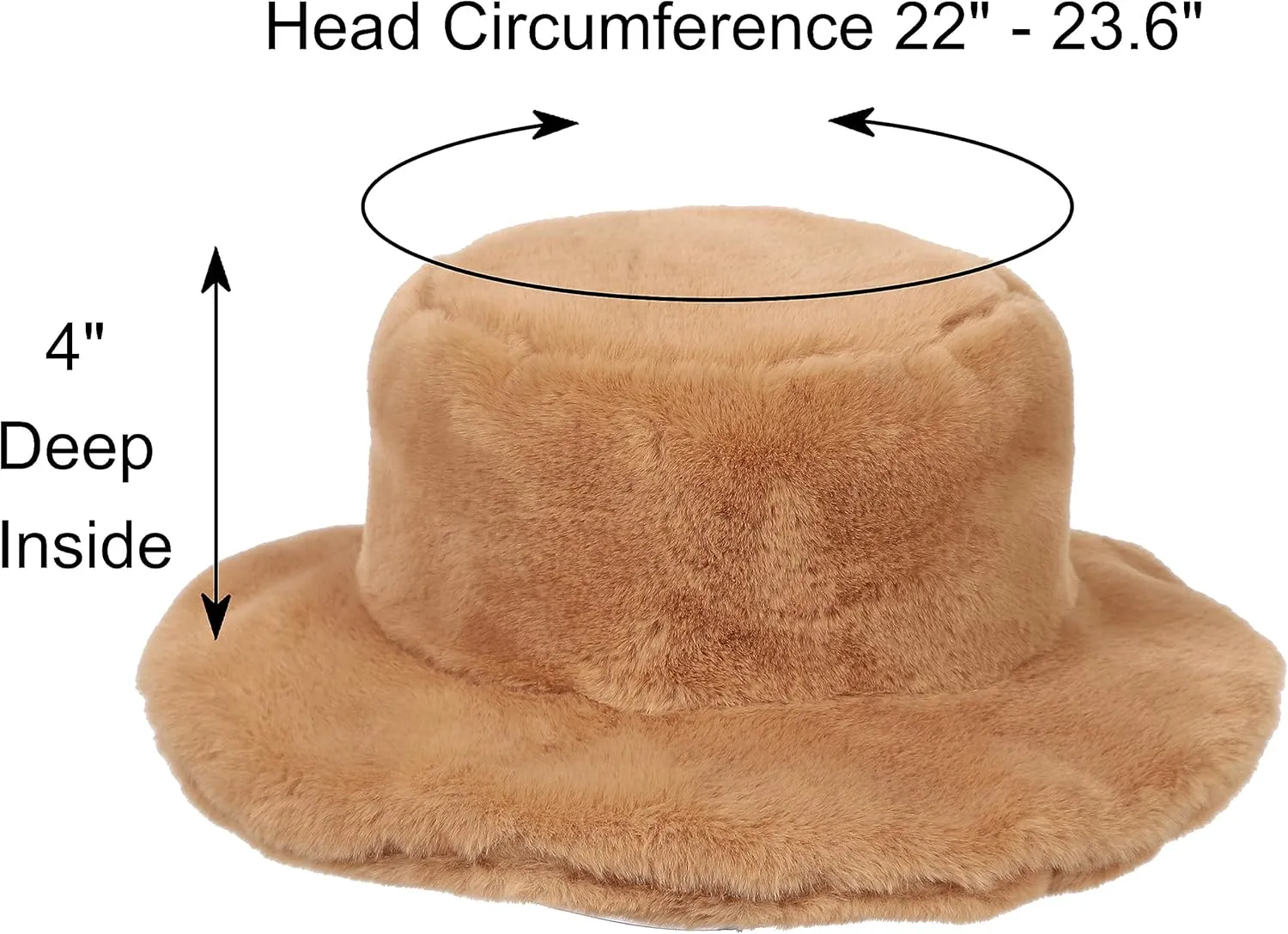 LA CARRIE Women's Snakeskin Print Faux Fur Bucket Hat Winter Warmer Fisherman Cap