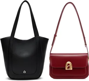 LA FESTIN Leather Tote Bag For Women with Inner Pocket and trap Crossbody Purses, Designer Handbags
