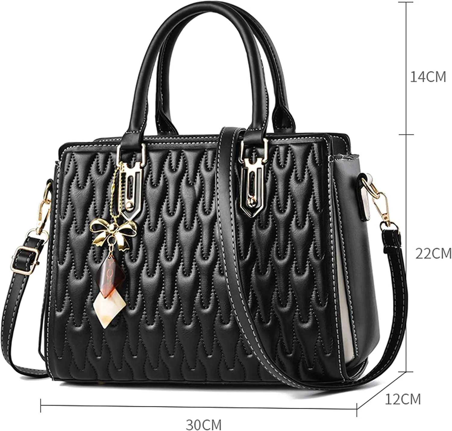 Ladies Soft Embossed Bags Women Handbags Large Capacity Tote Bag Leather Ladies Shoulder Bags, Pink
