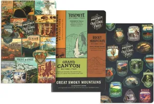 Lantern Press Protect Our National Parks, 3-Pack Notebook Journal Set with Unique Artwork on Each Cover