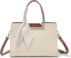 LAORENTOU Women Crossbody Handbags Cow Leather Satchel Handbags for Women Top-handle Shoulder Tote Purses