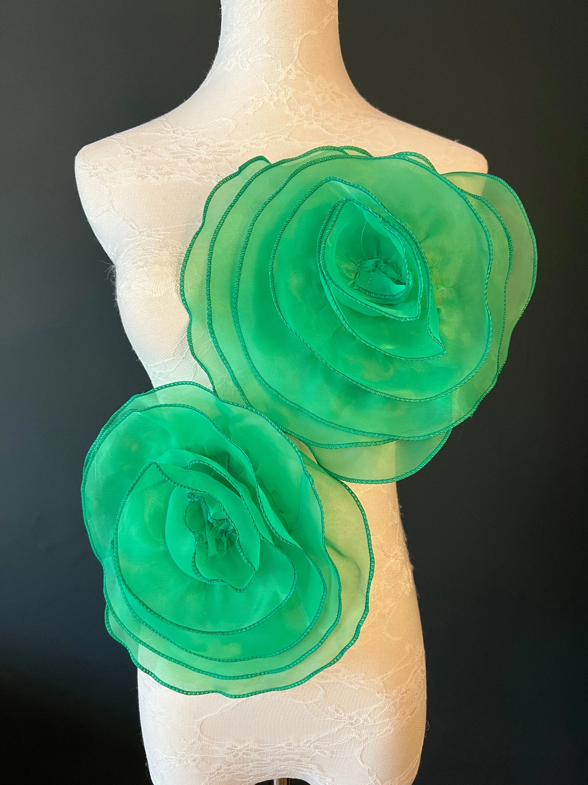 Large 3D Corsage Flower, 6 colours, 10” Wide, Pin on Corsage, Bridal, Clothing, Dress, Hat, Accessory, FAN Design