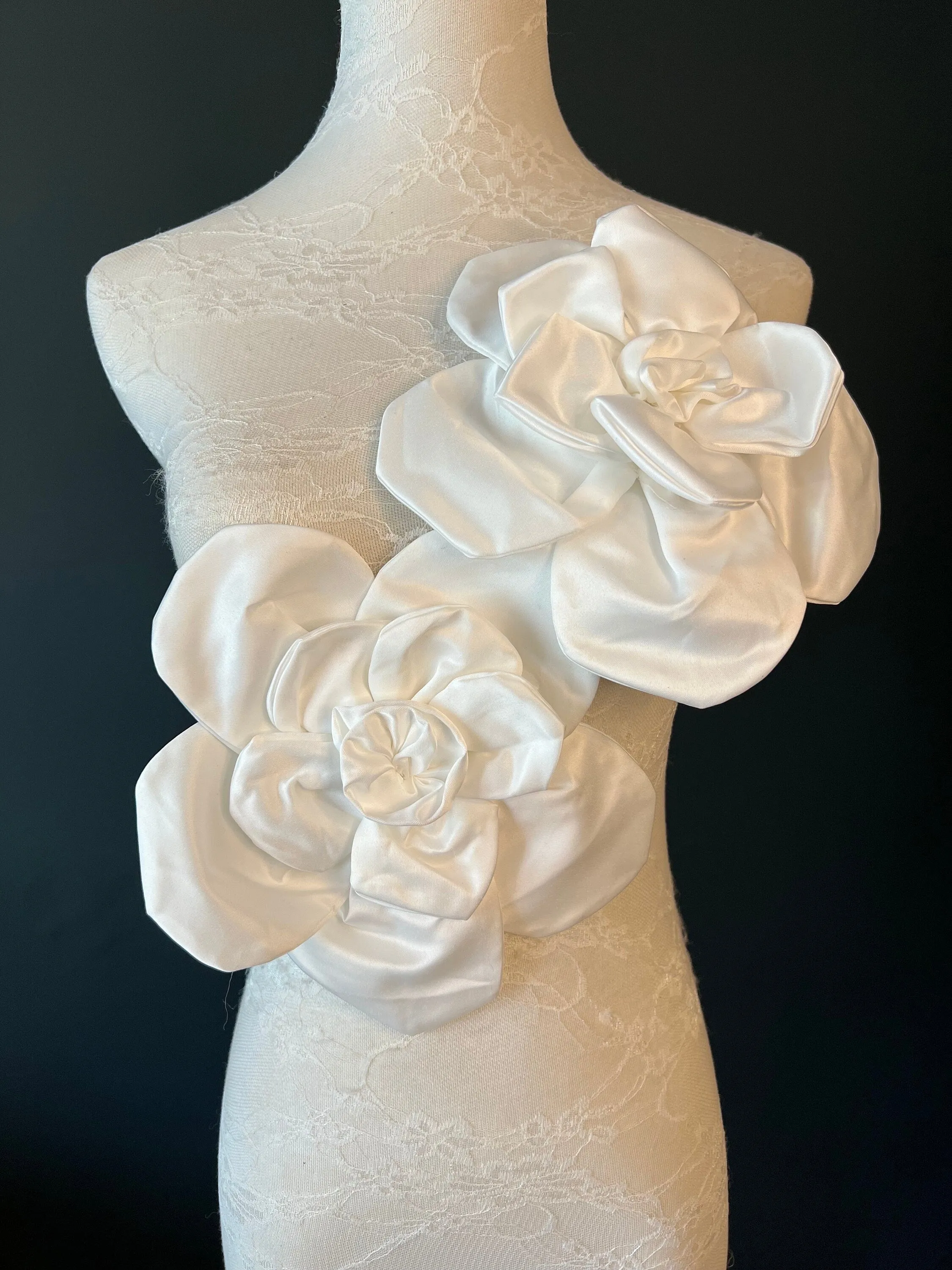 Large 3D Corsage Flower, 8 colours, 9” Wide, 27cm, Pin on Corsage, Bridal, Clothing, Dress, Hat, Accessory, FAN Design