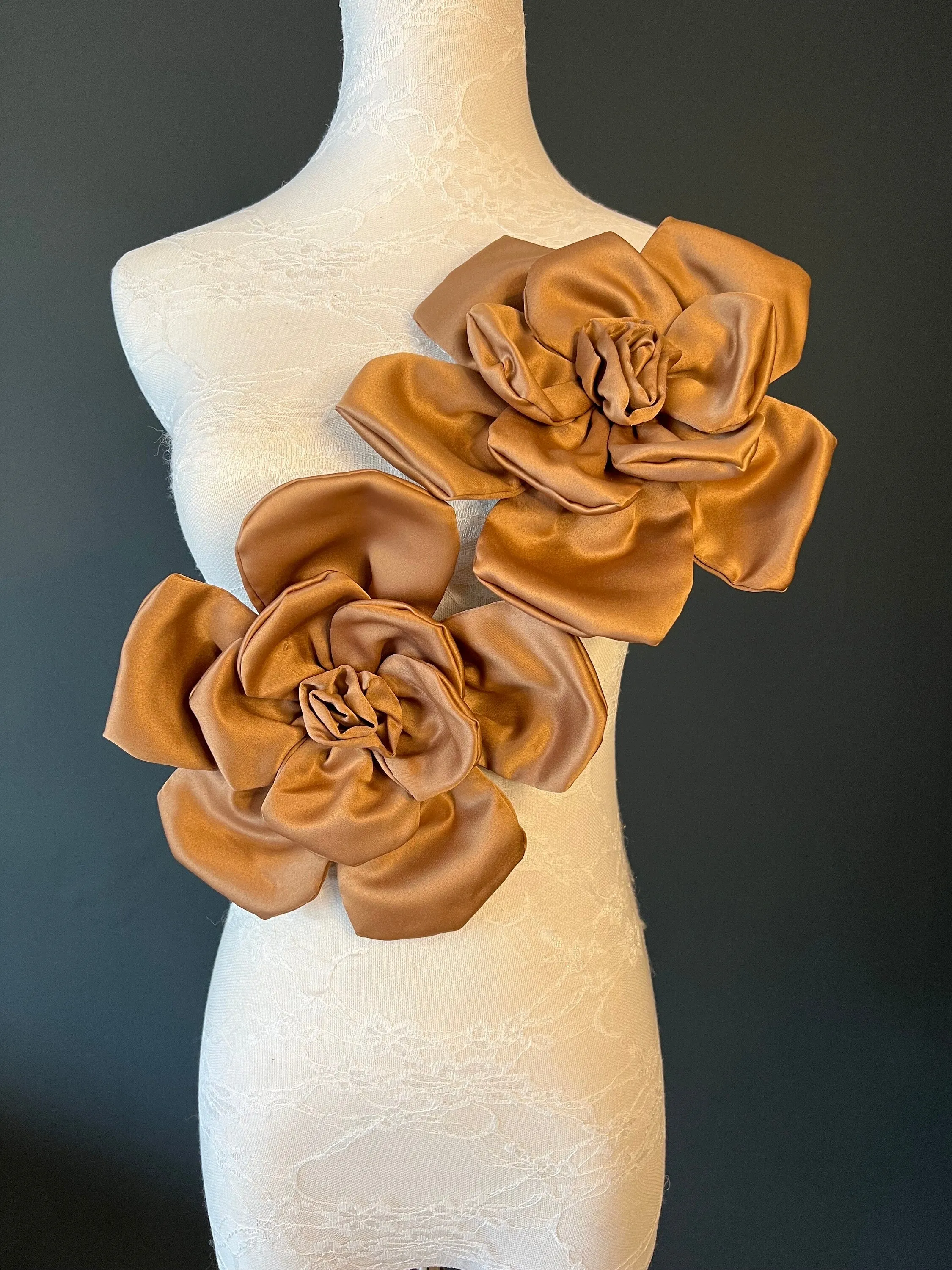 Large 3D Corsage Flower, 8 colours, 9” Wide, 27cm, Pin on Corsage, Bridal, Clothing, Dress, Hat, Accessory, FAN Design