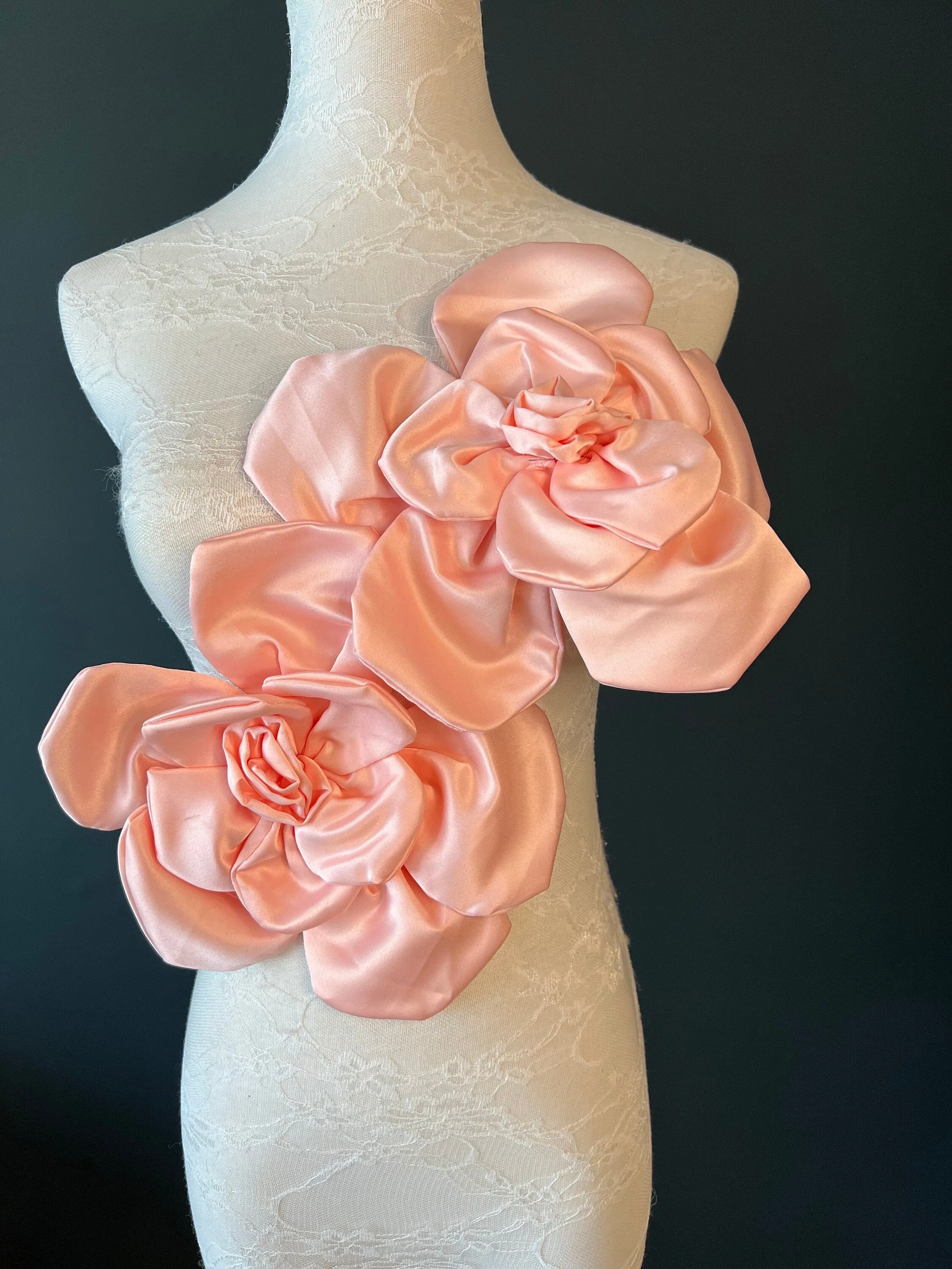 Large 3D Corsage Flower, 8 colours, 9” Wide, 27cm, Pin on Corsage, Bridal, Clothing, Dress, Hat, Accessory, FAN Design