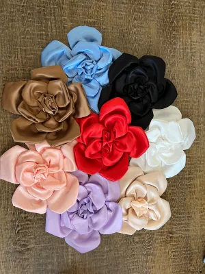 Large 3D Corsage Flower, 8 colours, 9” Wide, 27cm, Pin on Corsage, Bridal, Clothing, Dress, Hat, Accessory, FAN Design