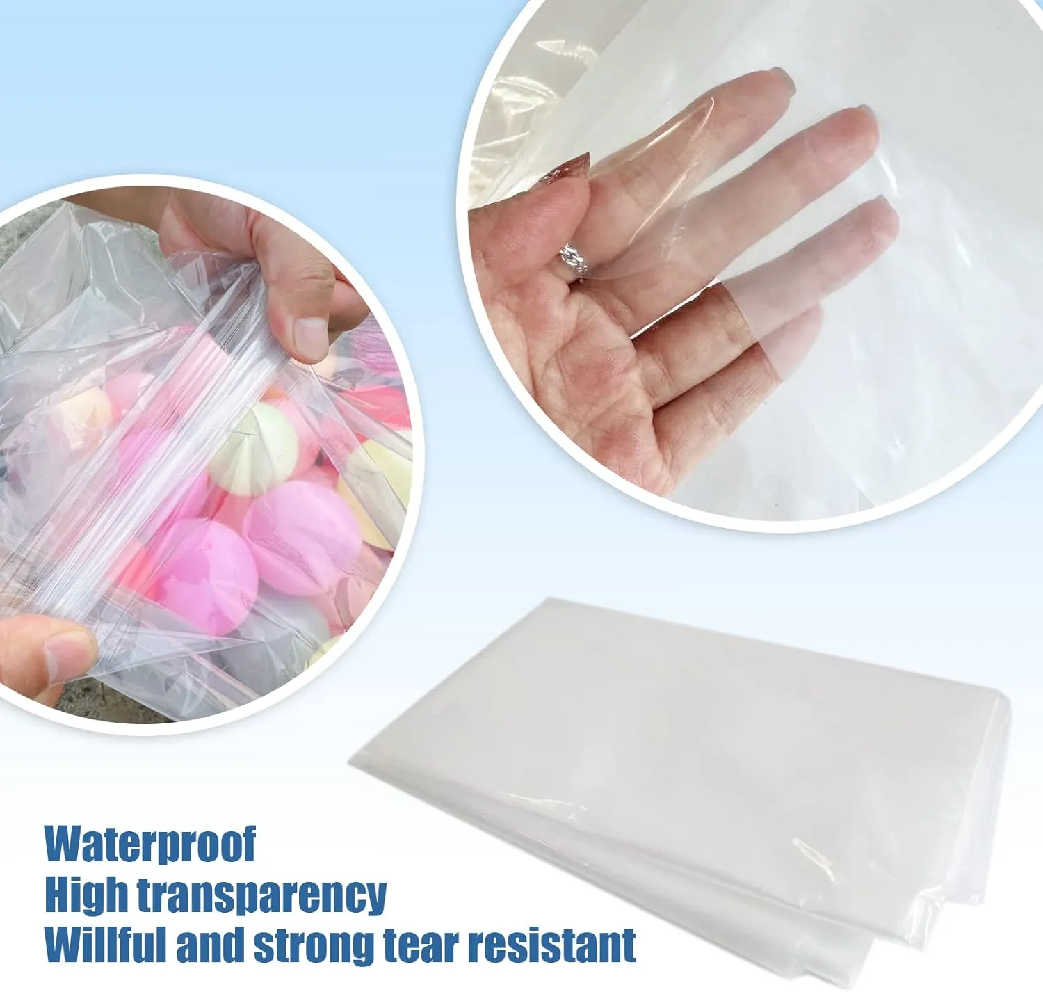 Large balloon bags (4 Pcs),balloon transport bags transparent giant storage bags 59x98 inches(2pcs) 47x59 inches(2pcs)