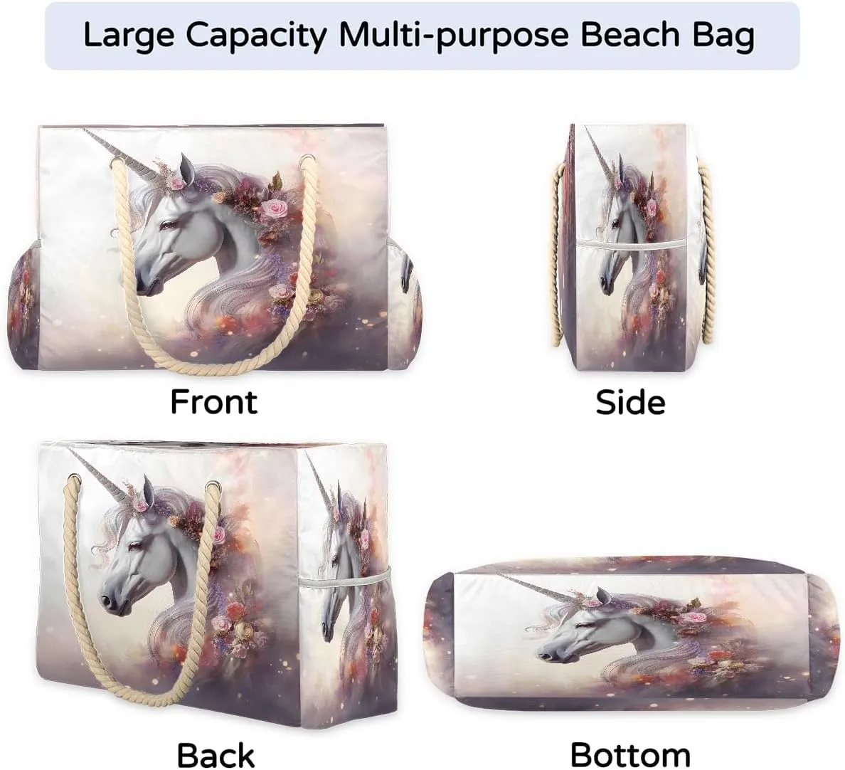 Large Beach Bag with Zipper Beach Bags for Women Water Resistant Swim Pool Bag