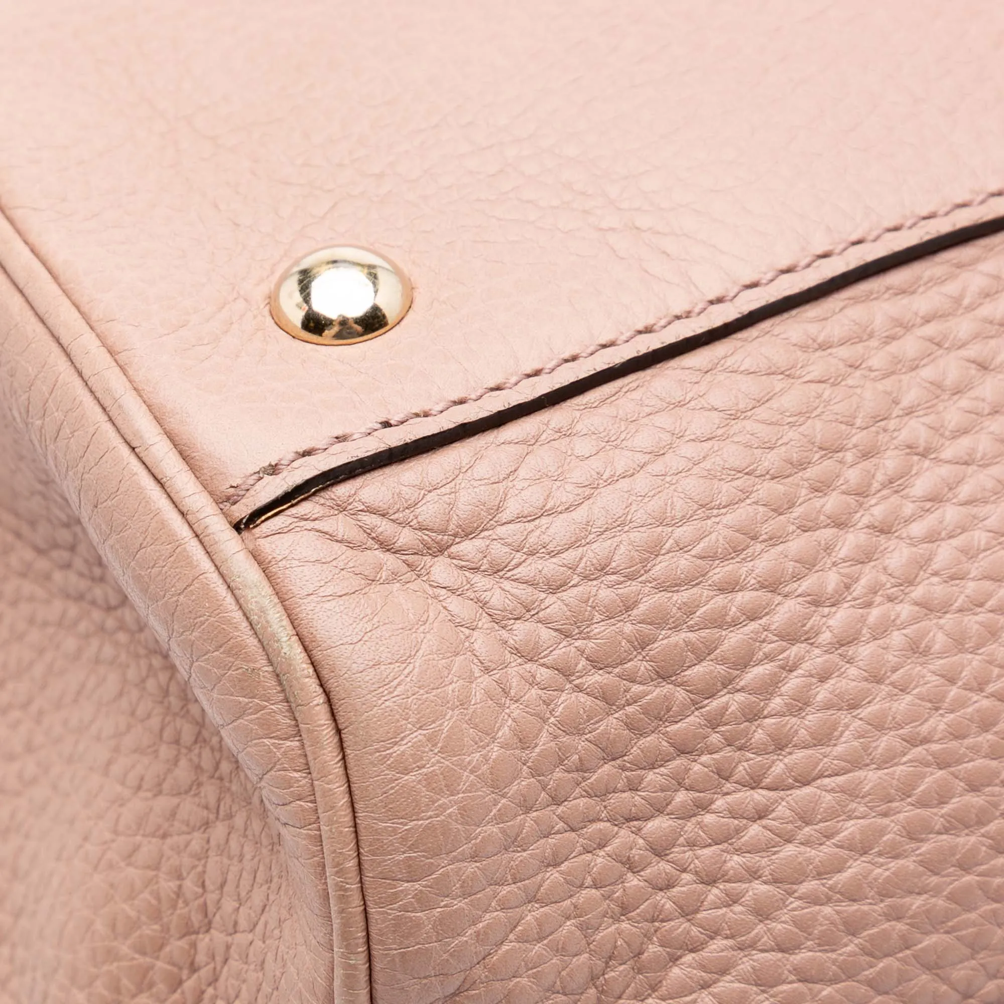Large Calfskin Bamboo Shopper Satchel