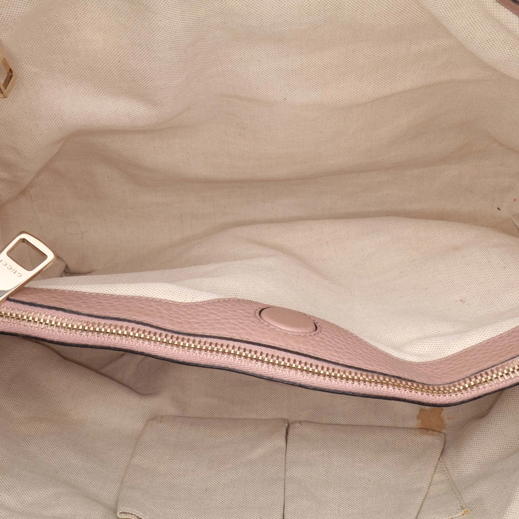Large Calfskin Bamboo Shopper Satchel