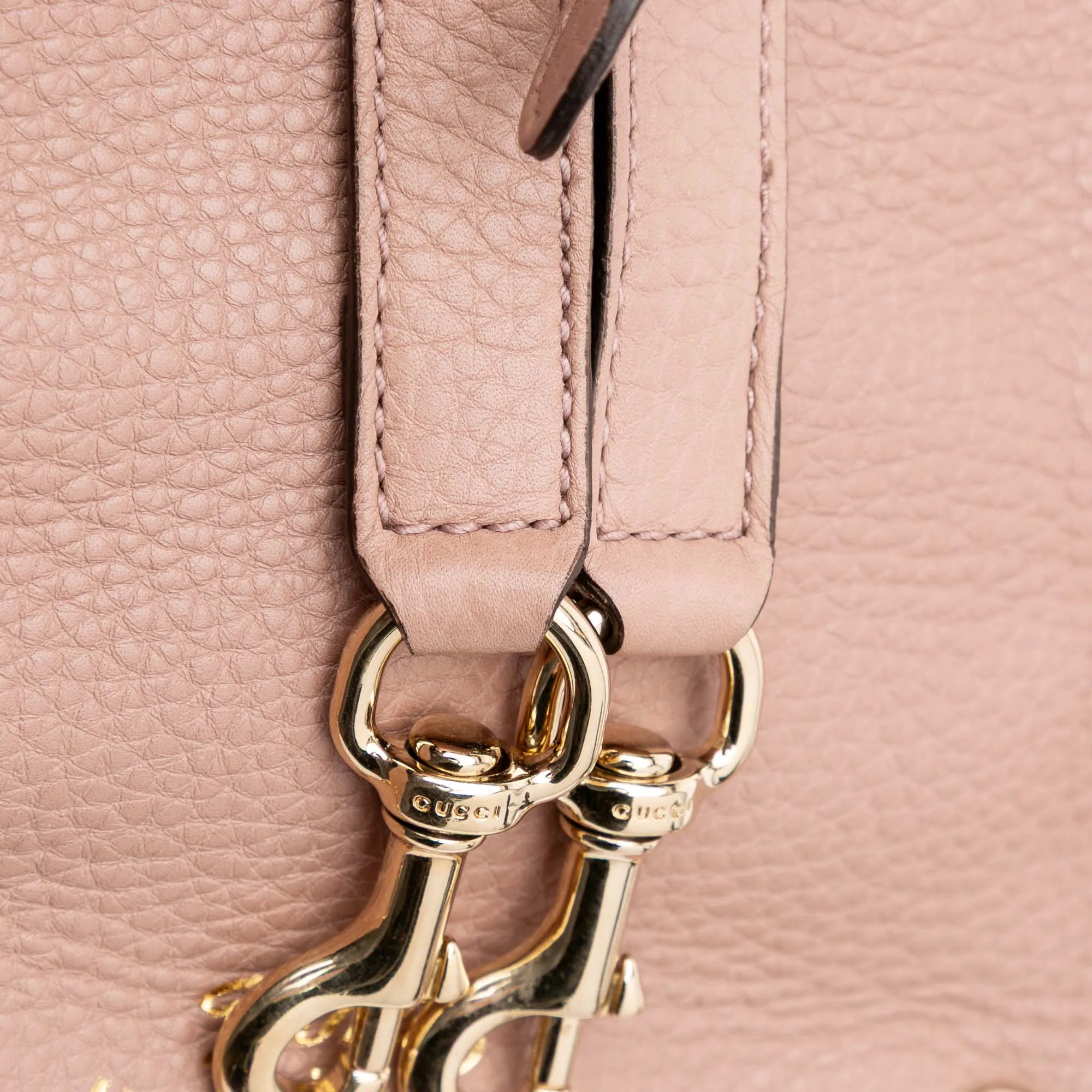 Large Calfskin Bamboo Shopper Satchel