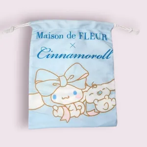 Large Cinnamoroll & Milk Soft Drawstring Bag